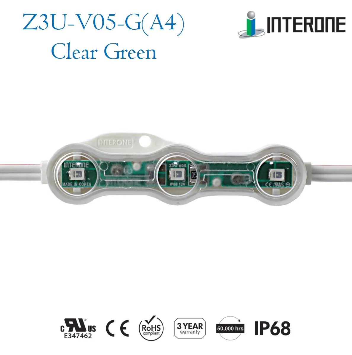 Interone Clear Green LED - Z3U-V05-G(A4)